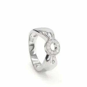 Anillos De Diseño | Anillos Circonitas | LINEARGENT Anillo circonitas diseño de lazo con motivo circular