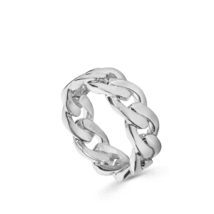 Anillos Anchos | LINEARGENT Anillo de plata diseño original eslabon