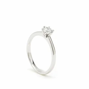 Anillos Especiales | Anillos Pequeños | LINEARGENT Anillo solitario de plata diseño clásico