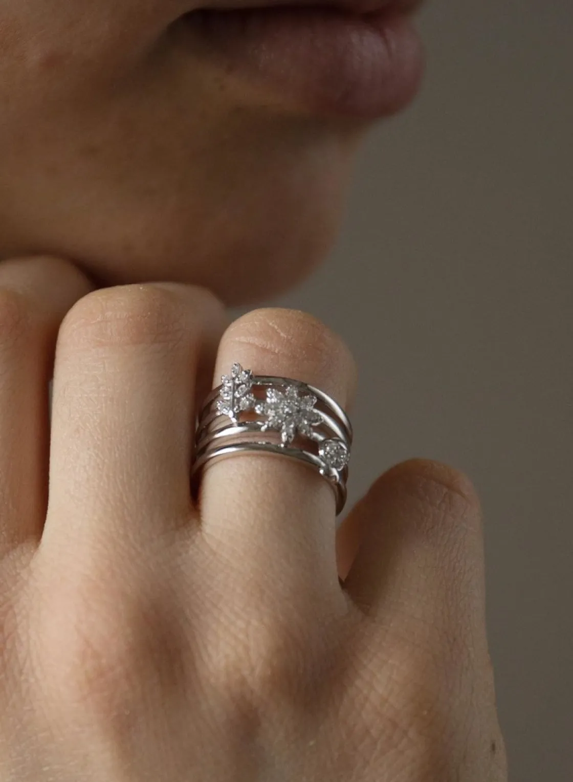 Anillos Anchos | LINEARGENT Anillos anchos de plata diseño naturaleza