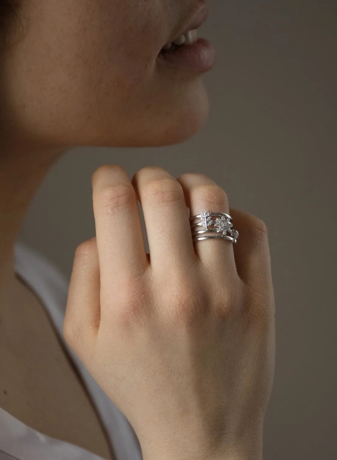 Anillos Anchos | LINEARGENT Anillos anchos de plata diseño naturaleza