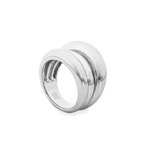 Anillos Anchos | LINEARGENT Anillos anchos de plata diseño triple raíl