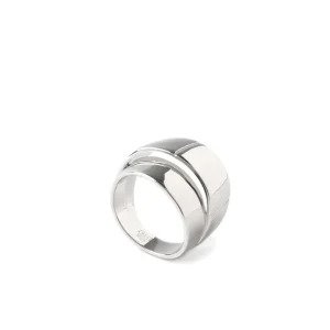 Anillos Anchos | LINEARGENT Anillos anchos diseño de doble círculo con abertura
