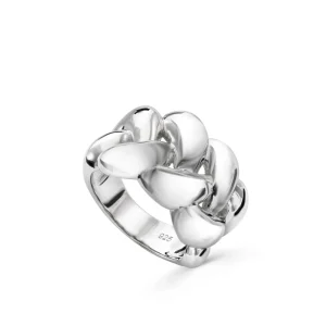 Anillos De Diseño | Anillos Anchos | LINEARGENT Anillos anchos diseño entrelazado y plata lisa