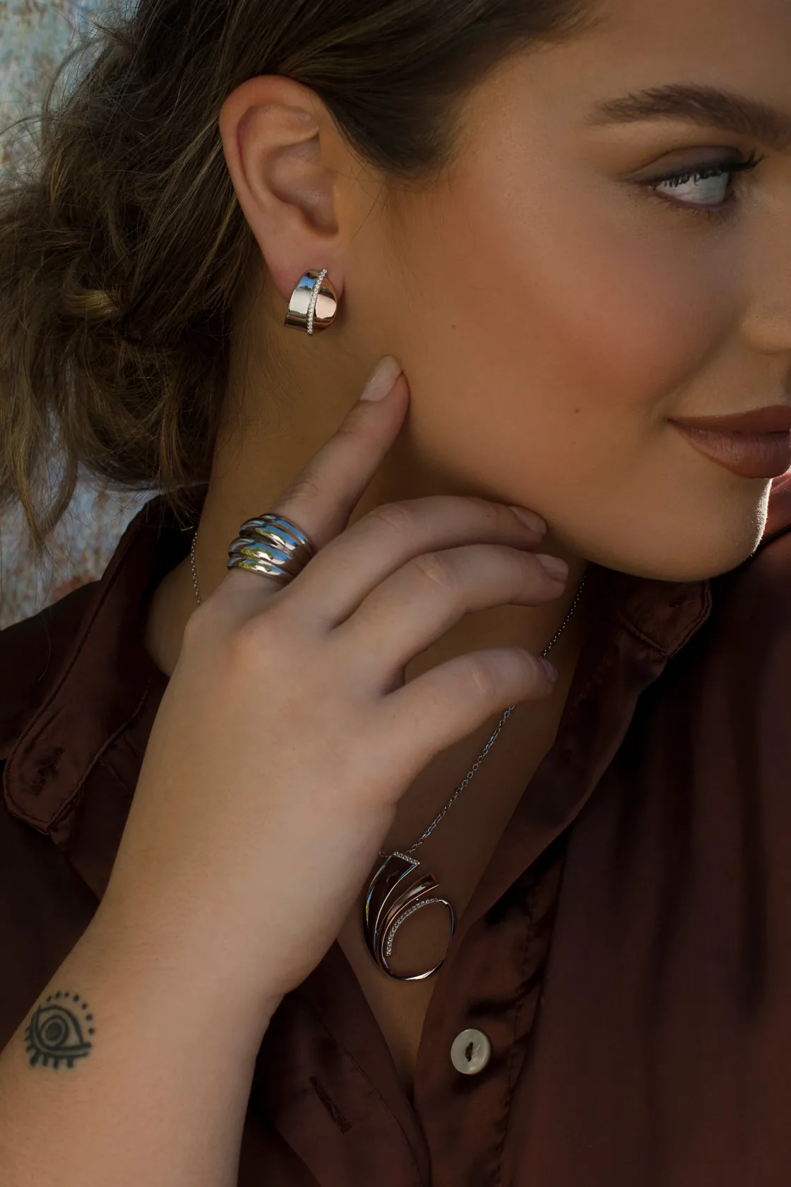 Anillos Anchos | Anillos Grandes | LINEARGENT Anillos anchos formados por cuatro carriles en plata