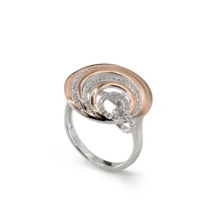 Anillos Bicolor | LINEARGENT Anillos bicolor de plata diseño círculos combinados