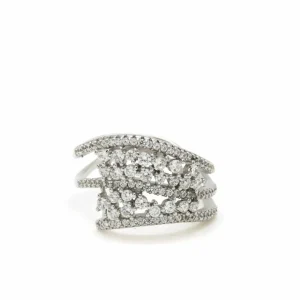 Anillos Circonitas | LINEARGENT Anillos circonitas de plata raíles en diferentes tamaños