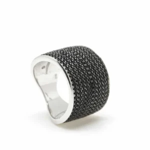Anillos Circonitas | LINEARGENT Anillos circonitas diseño ancho con engaste total de circonitas