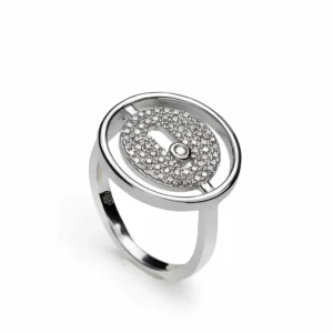 Anillos Circonitas | LINEARGENT Anillos circonitas diseño de doble botón y plata lisa
