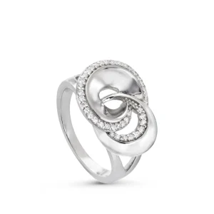 Anillos Circonitas | LINEARGENT Anillos circonitas diseño doble carril y circonitas