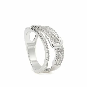 Anillos Circonitas | LINEARGENT Anillos circonitas diseño hebilla varios carriles