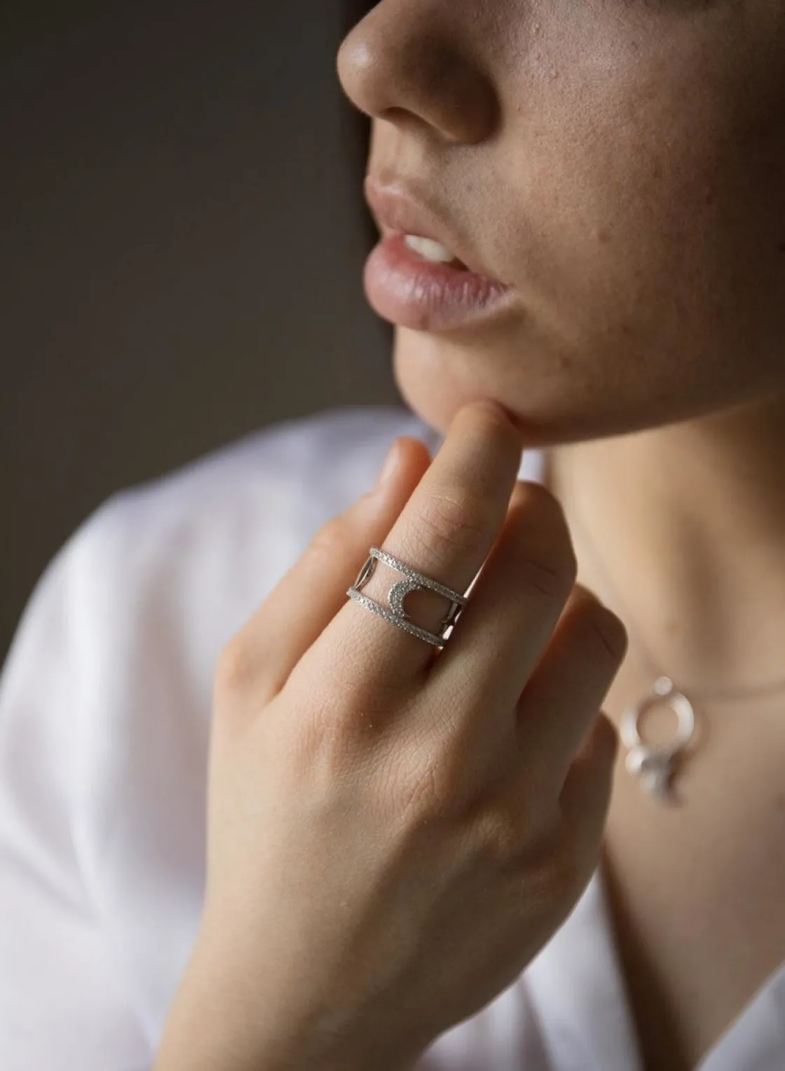 Anillos Circonitas | LINEARGENT Anillos circonitas diseño motivos de luna y estrella