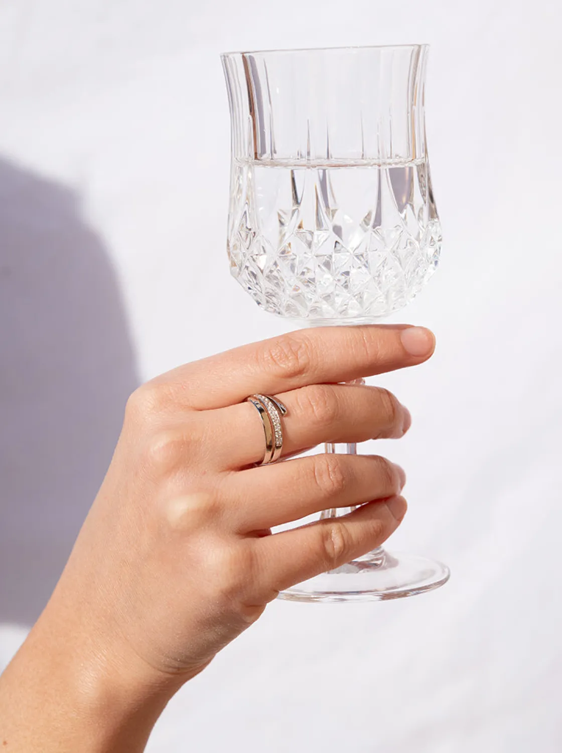 Anillos Circonitas | LINEARGENT Anillos circonitas diseño tres raíles irregulares