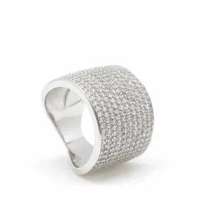 Anillos Grandes | Anillos Circonitas | LINEARGENT Anillos circonitas engaste total de circonitas diseño grueso