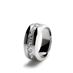 Anillos De Compromiso | Anillos Circonitas | LINEARGENT Anillos circonitas talla princesa carril central