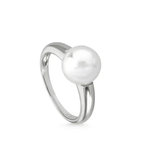 Anillos Con Perlas | LINEARGENT Anillos con perlas de plata estilo clásico con perla central