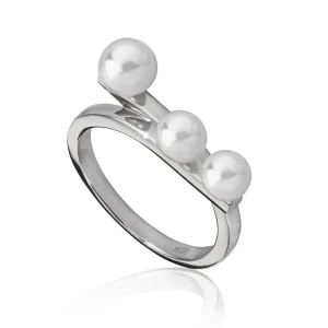 Anillos Con Perlas | LINEARGENT Anillos con perlas diseño minimalista triple perla