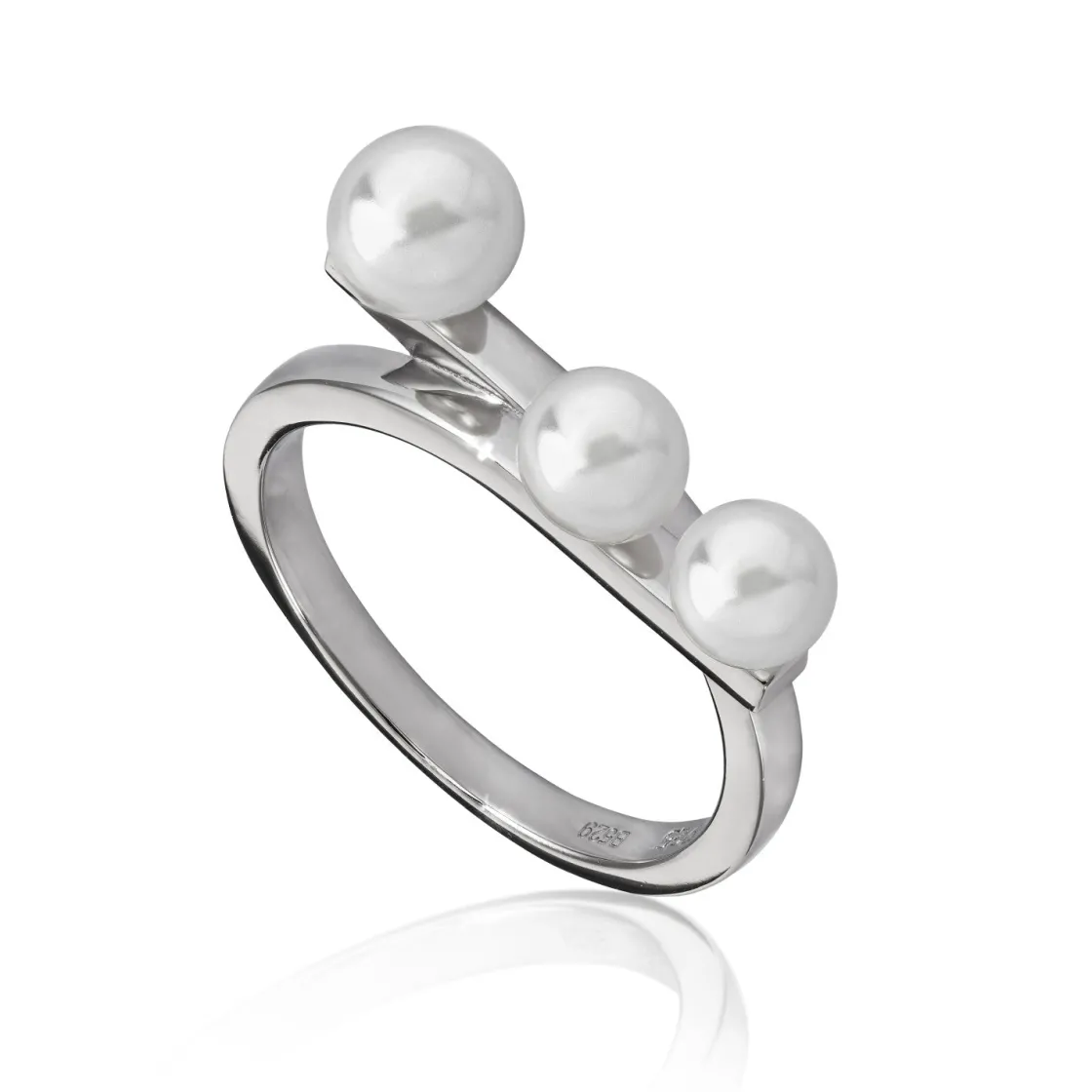 Anillos Con Perlas | LINEARGENT Anillos con perlas diseño minimalista triple perla