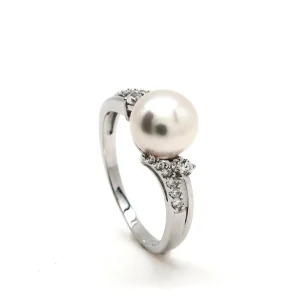 Anillos Con Perlas | LINEARGENT Anillos con perlas diseño redondo y circonitas