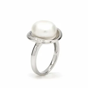 Anillos Con Perlas | LINEARGENT Anillos con perlas motivo redondo y circontas