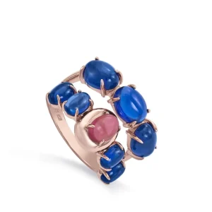 Anillos Con Piedras | LINEARGENT Anillos con piedras azurita y circonitas