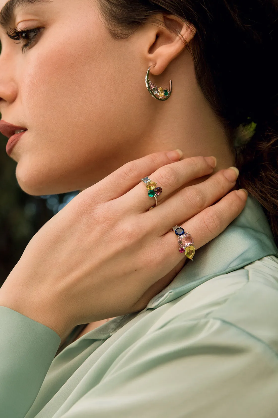 Anillos Con Piedras | LINEARGENT Anillos con piedras de colores brillantes con circonitas