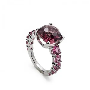 Anillos Con Piedras | LINEARGENT Anillos con piedras de colores diseño de gemas fucsia