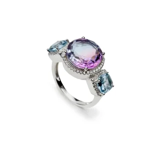Anillos Con Piedras | LINEARGENT Anillos con piedras de colores en tonos azul y fucsia