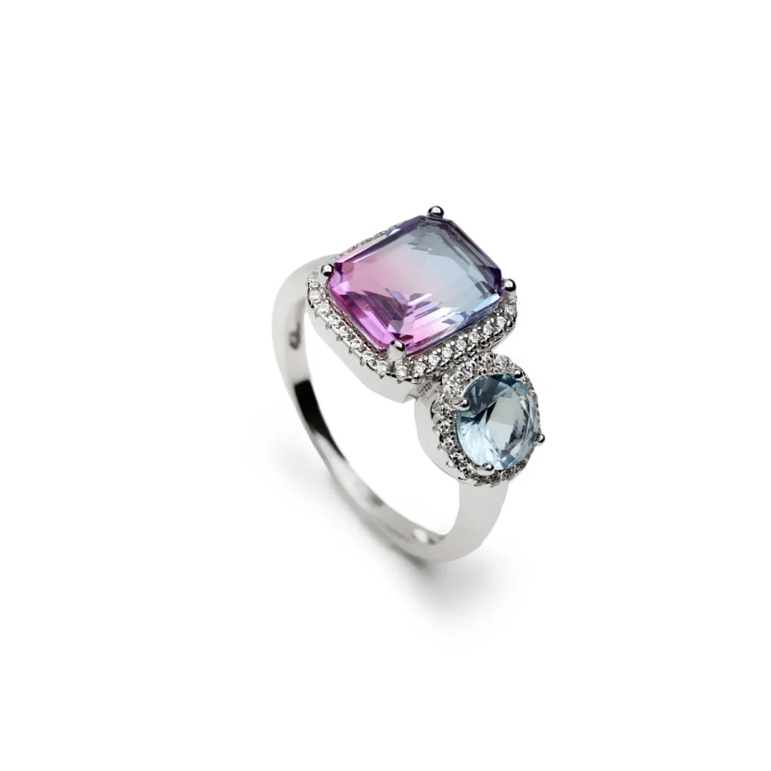Anillos Con Piedras | LINEARGENT Anillos con piedras de colores en tonos azul y rosa
