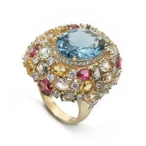 Anillos Con Piedras | Anillos Grandes | LINEARGENT Anillos con piedras de colores en tonos brillantes