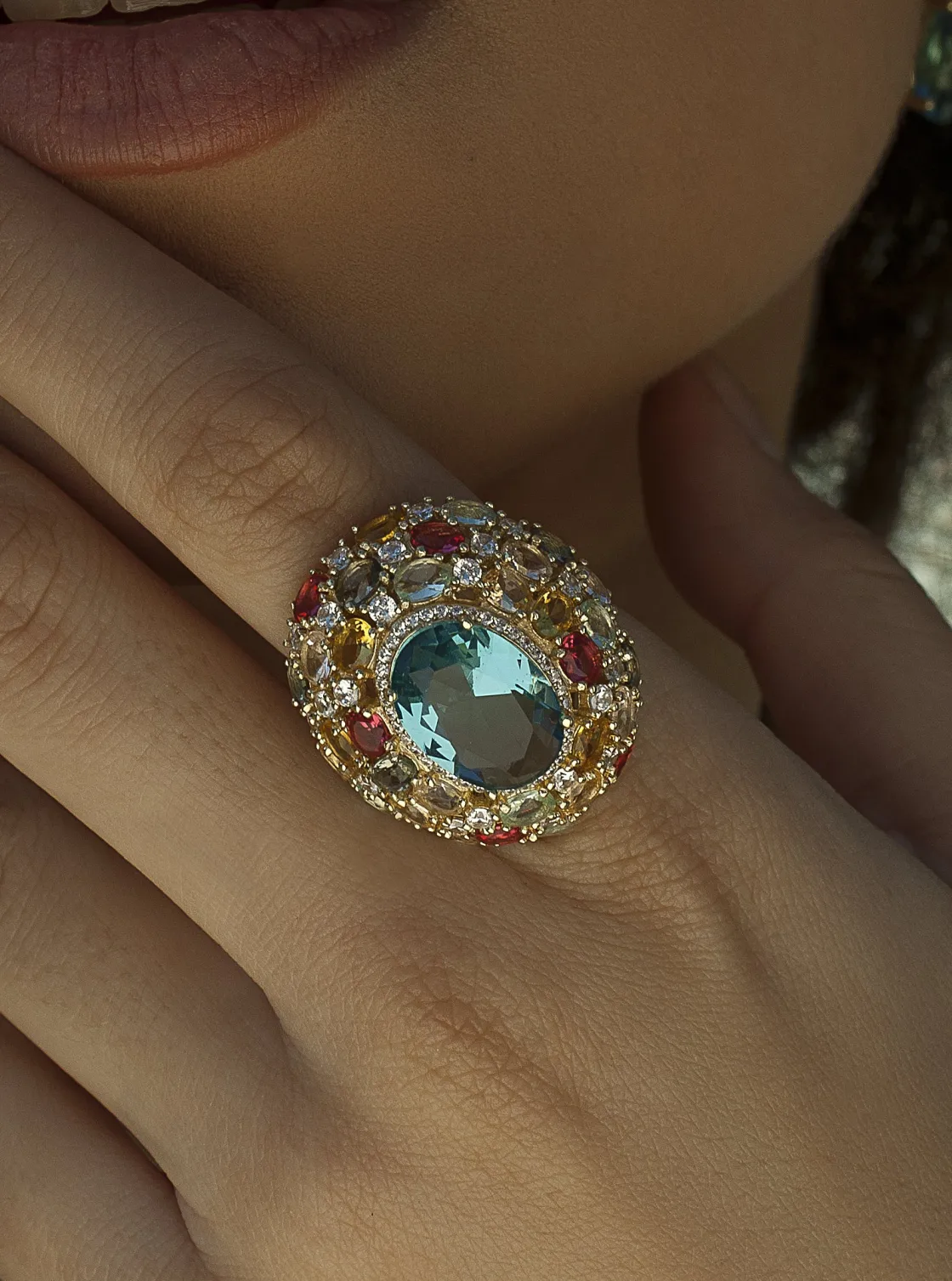Anillos Con Piedras | Anillos Grandes | LINEARGENT Anillos con piedras de colores en tonos brillantes