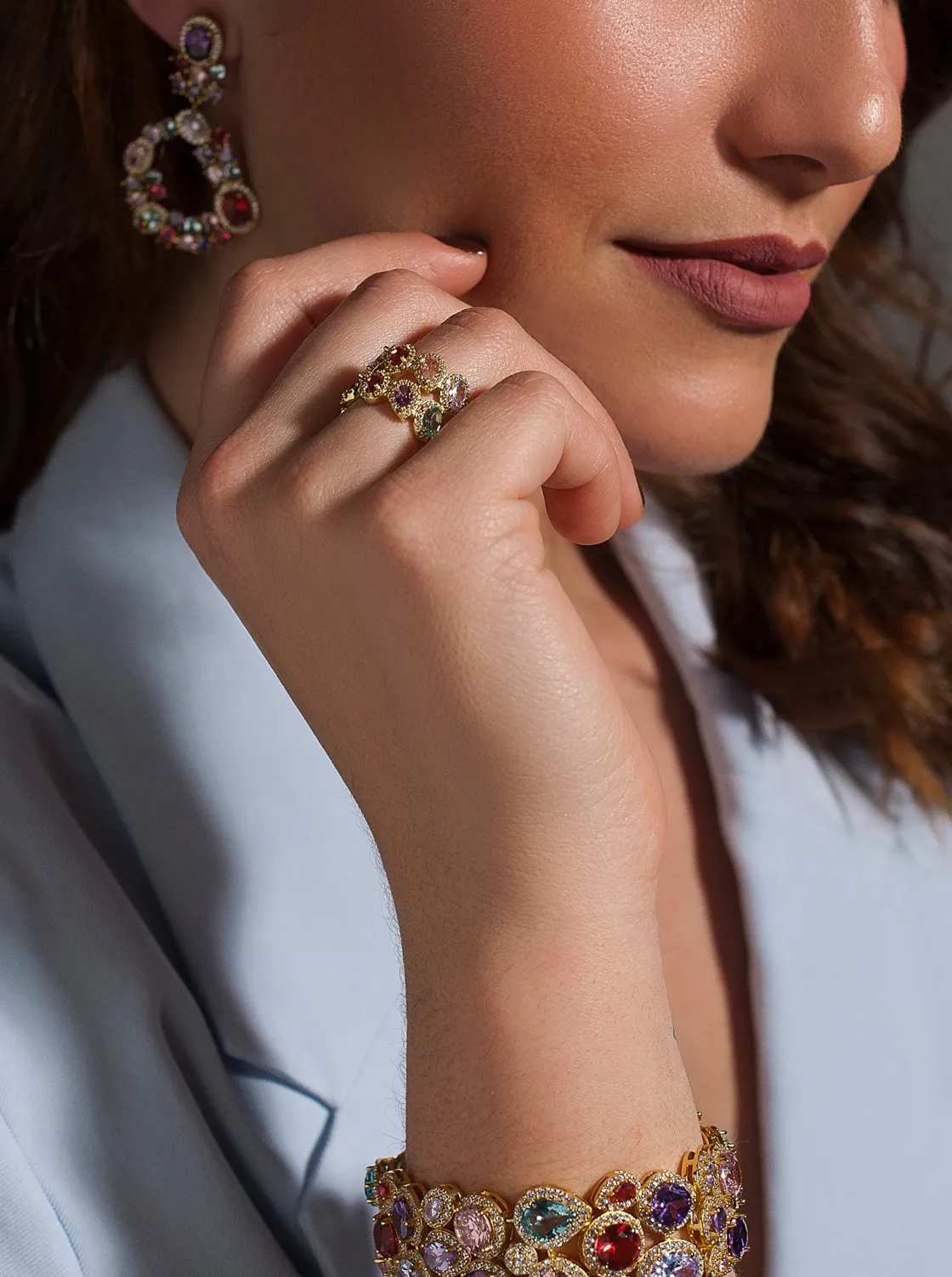 Anillos Con Piedras | LINEARGENT Anillos con piedras de colores multi forma con circonitas