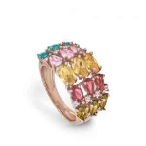 Anillos Con Piedras | LINEARGENT Anillos con piedras de colores y arco en tonos fríos