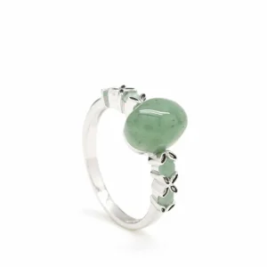 Anillos Con Piedras | LINEARGENT Anillos con piedras de plata con burbuja jadeita