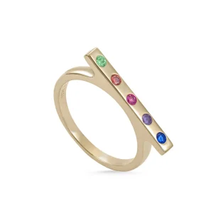 Anillos Especiales | Anillos Dorados | LINEARGENT Anillos con piedras de plata diseño gemas multicolor
