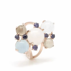Anillos Con Piedras | LINEARGENT Anillos con piedras detalle de cuarzo ahumado