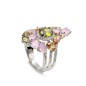 Anillos Con Piedras | Anillos Grandes | LINEARGENT Anillos con piedras diseño barroco en tonos suaves