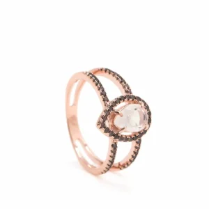 Anillos Con Piedras | Anillos Anchos | LINEARGENT Anillos con piedras diseño de lágrima con circonitas