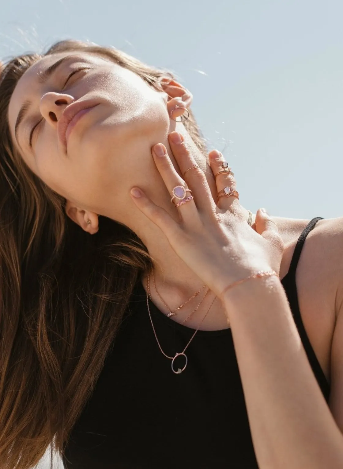 Anillos Con Piedras | Anillos Anchos | LINEARGENT Anillos con piedras diseño de lágrima con circonitas