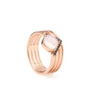 Anillos Con Piedras | Anillos Anchos | LINEARGENT Anillos con piedras diseño de rombo con circonitas