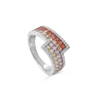 Anillos Con Piedras | LINEARGENT Anillos con piedras diseño desigual tonos cálidos
