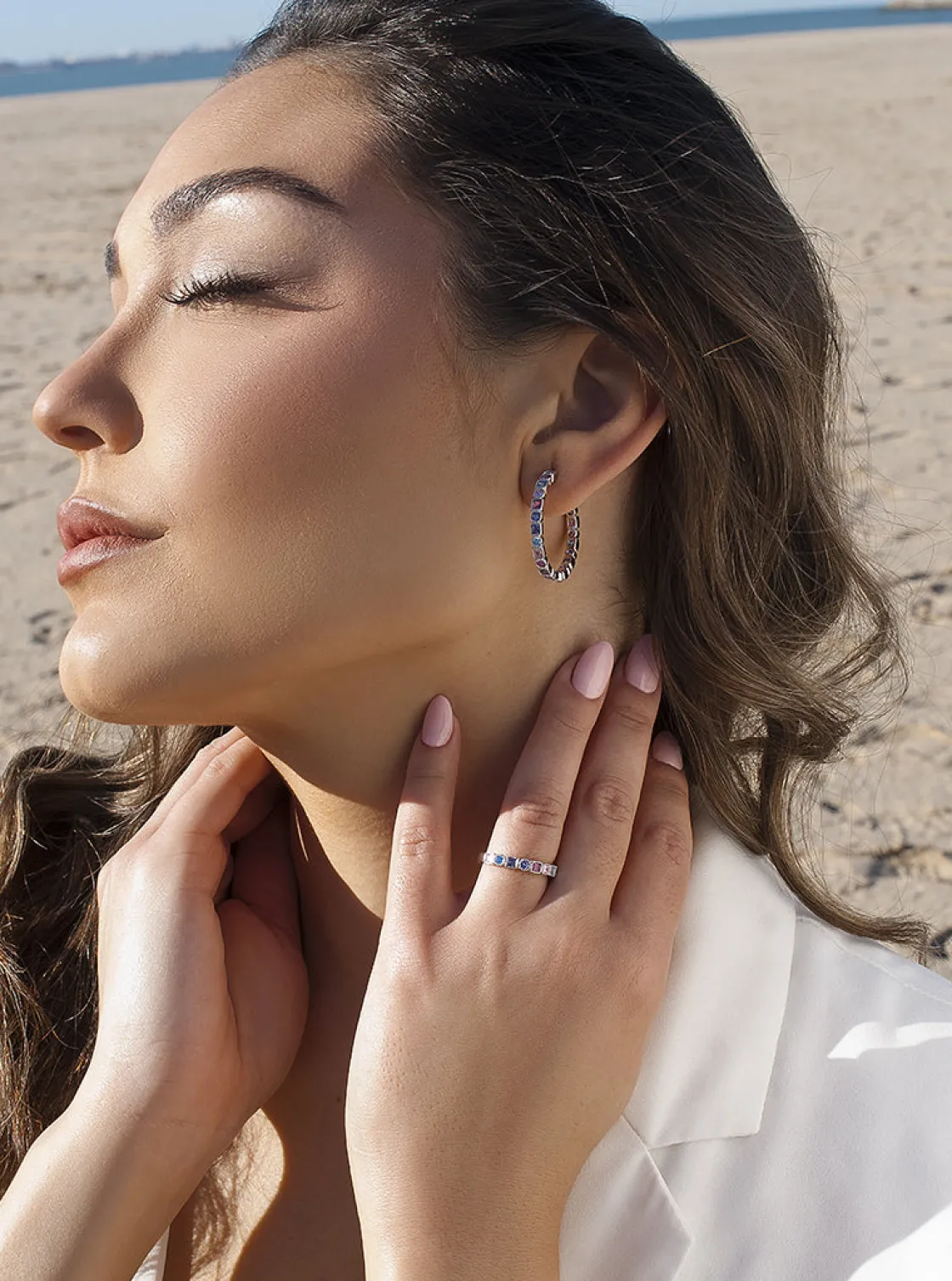 Anillos Con Piedras | LINEARGENT Anillos con piedras diseño geométrico multicolor