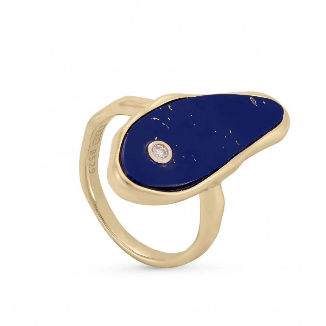 Anillos De Diseño | Anillos Con Piedras | LINEARGENT Anillos con piedras diseño irregular de lapislázuli