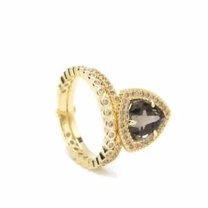 Anillos Dorados | Anillos Con Piedras | LINEARGENT Anillos con piedras diseño original y circonitas