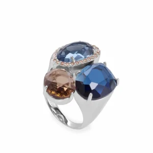 Anillos Con Piedras | LINEARGENT Anillos con piedras diseño triple cuarzo adamantino
