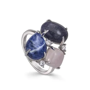 Anillos Con Piedras | LINEARGENT Anillos con piedras en tonos azules con circonitas