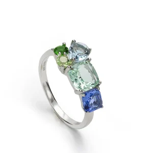 Anillos Con Piedras | LINEARGENT Anillos con piedras en tonos fríos multiforma