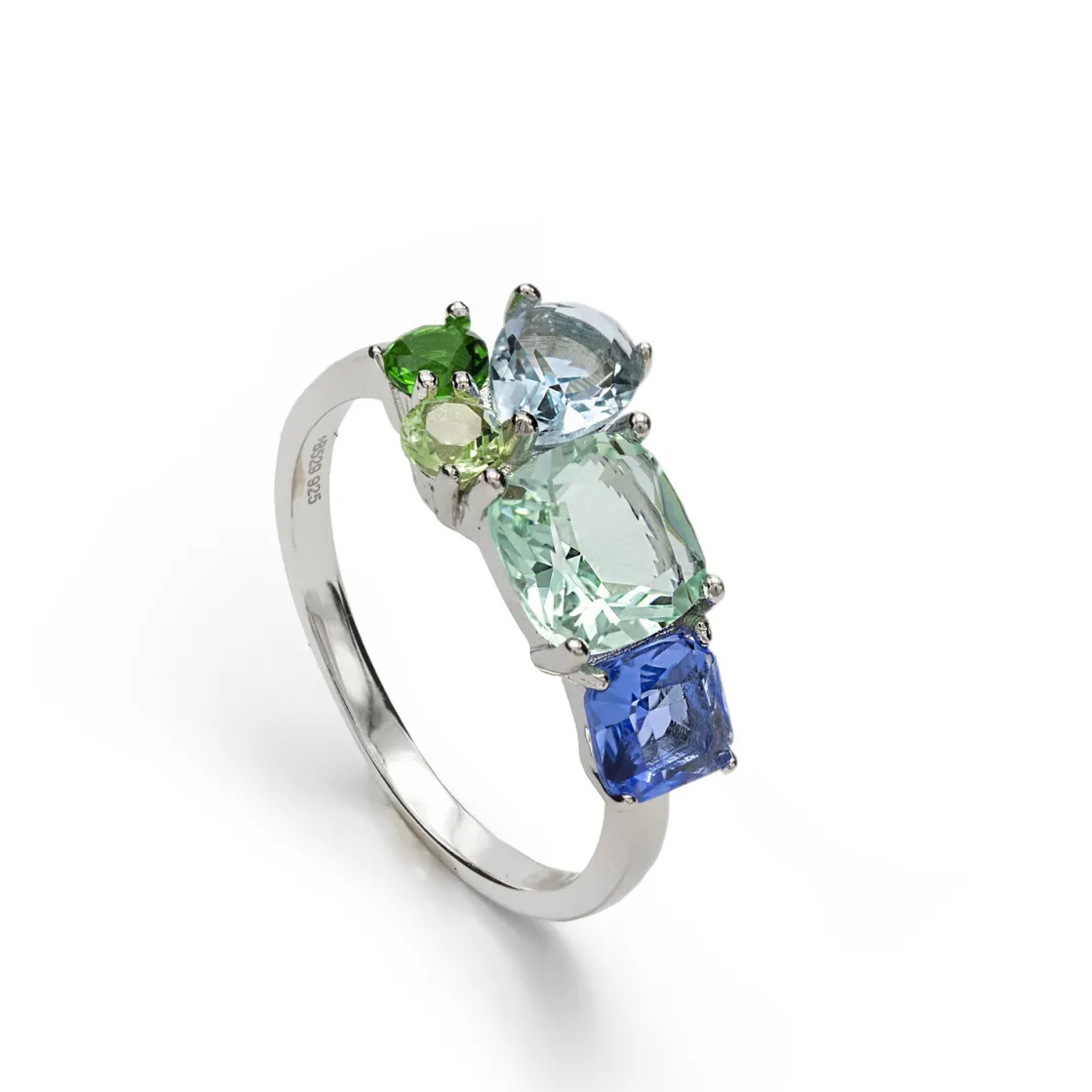 Anillos Con Piedras | LINEARGENT Anillos con piedras en tonos fríos multiforma