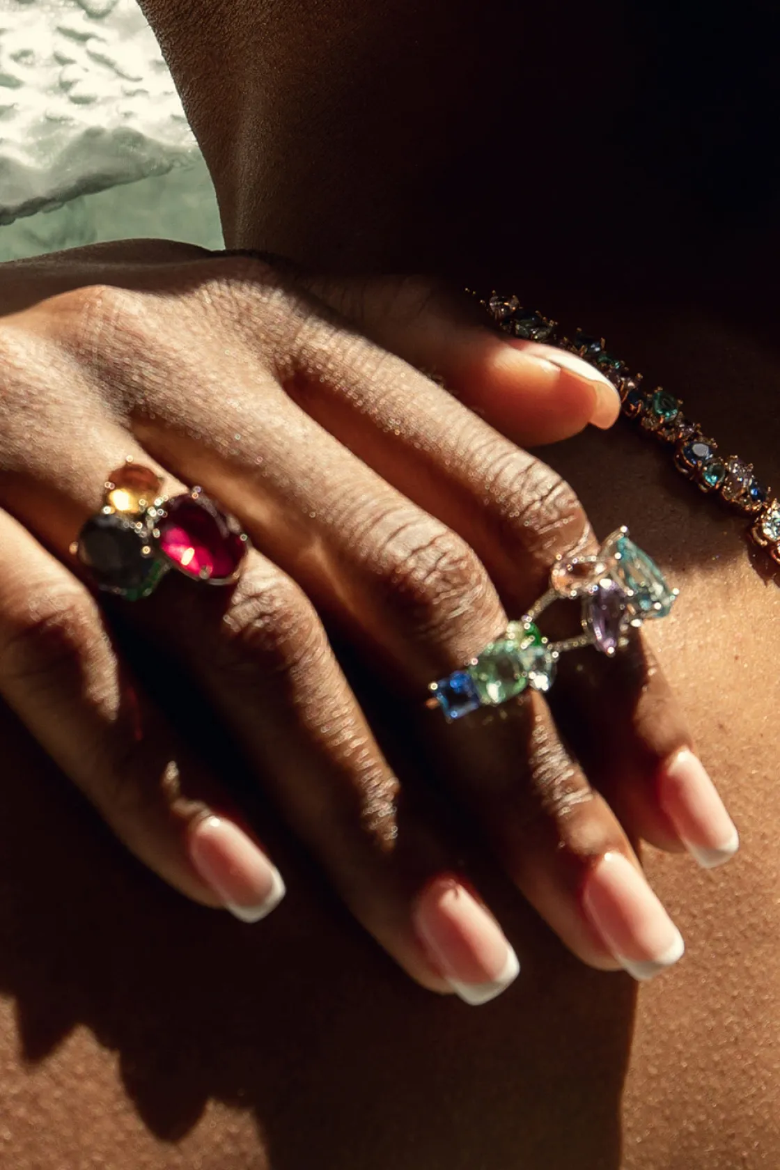 Anillos Con Piedras | LINEARGENT Anillos con piedras en tonos fríos multiforma