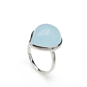 Anillos Con Piedras | LINEARGENT Anillos con piedras motivo en forma de lágrima en azul